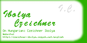 ibolya czeichner business card